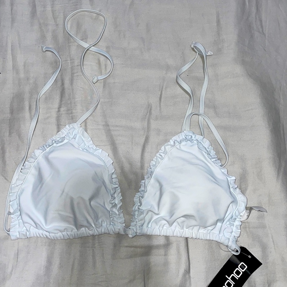 Boo Hoo White Bikini Top